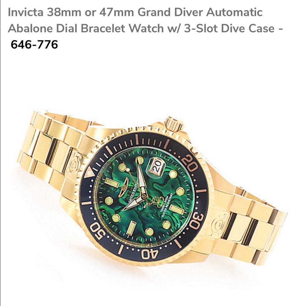 Invicta grand diver gold watch.